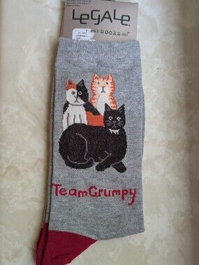 Legale "Team Grumpy" Cat Crew Socks